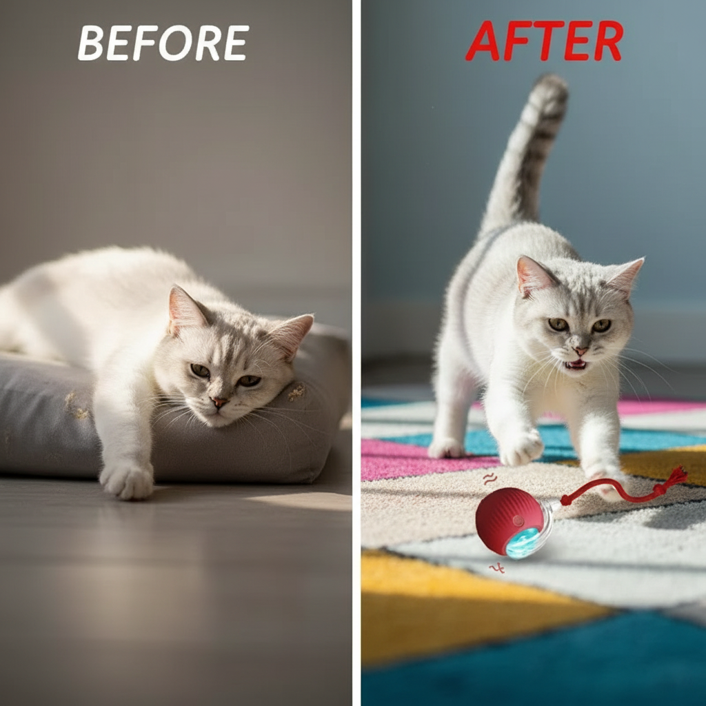 Balle Interactive Chat Rechargeable