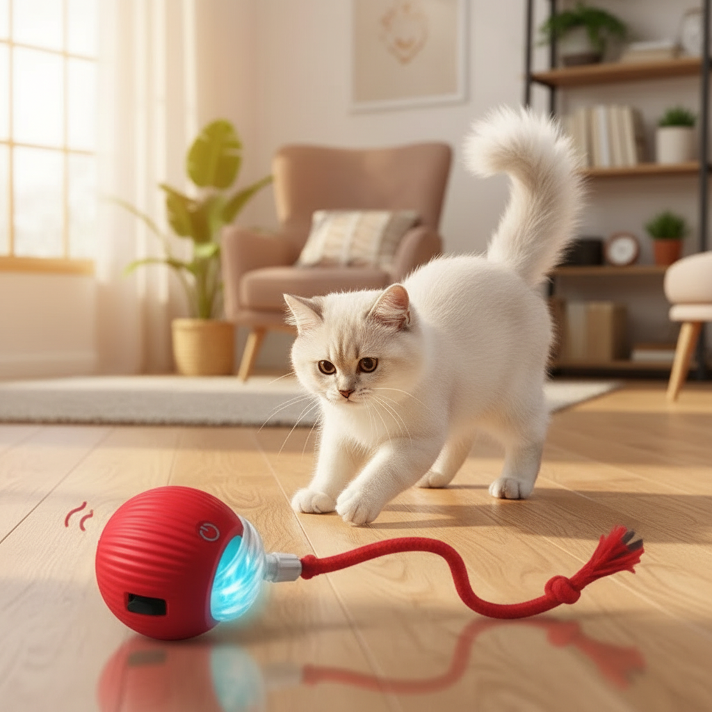 Balle Interactive Chat Rechargeable